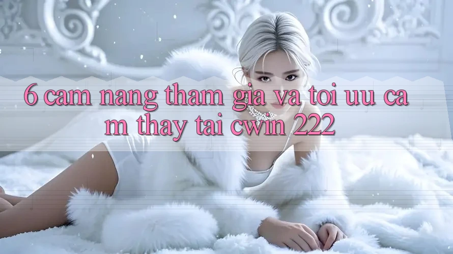 6. Cẩm nang Tham Gia Và Tối Ưu Cảm thấy Tại cwin 222