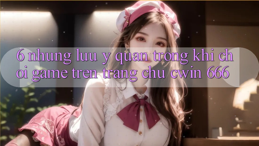 6. Những Lưu Ý Quan Trọng Khi Chơi Game Trên Trang chủ Cwin 666