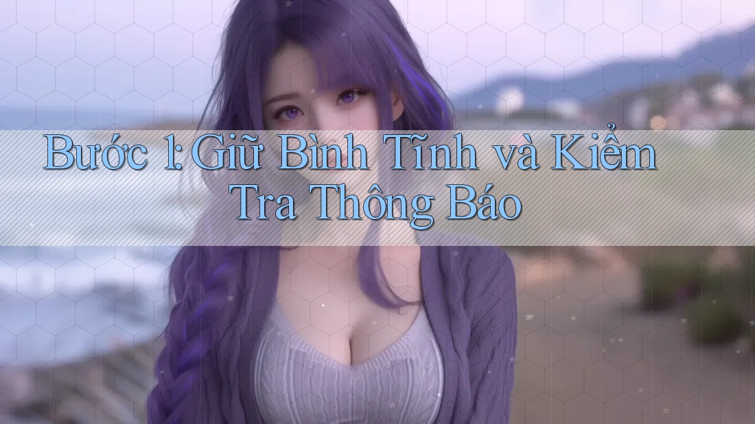 Bước 1: Giữ bình tĩnh và kiểm tra thông báo