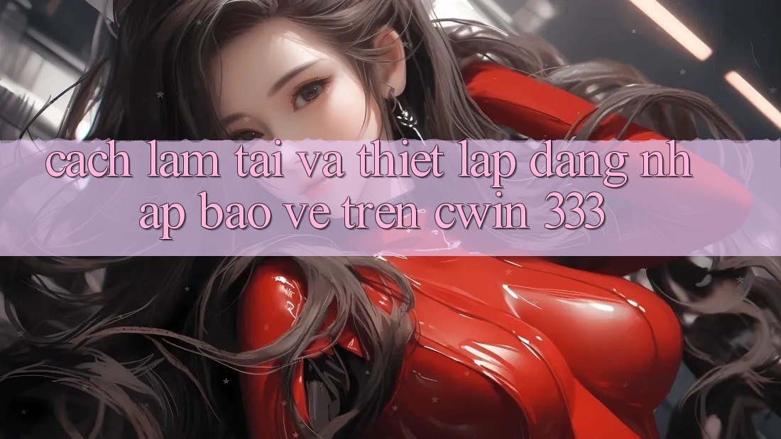 Cách làm Tải Và Thiết lập Đăng Nhập Bảo Vệ Trên Cwin 333