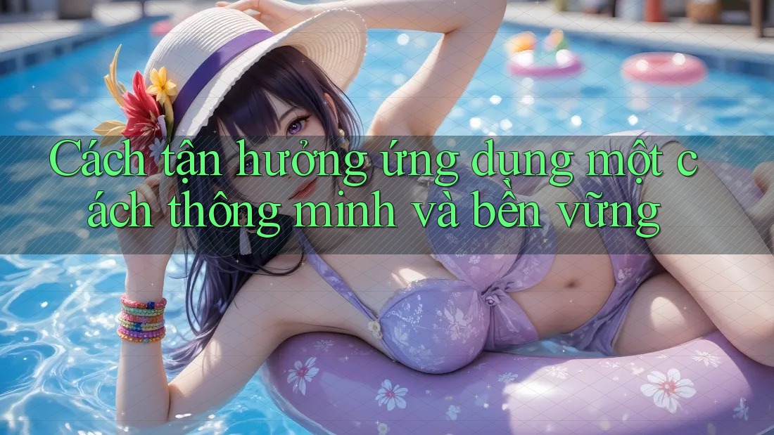 Cách tận hưởng ứng dụng một cách thông minh và bền vững