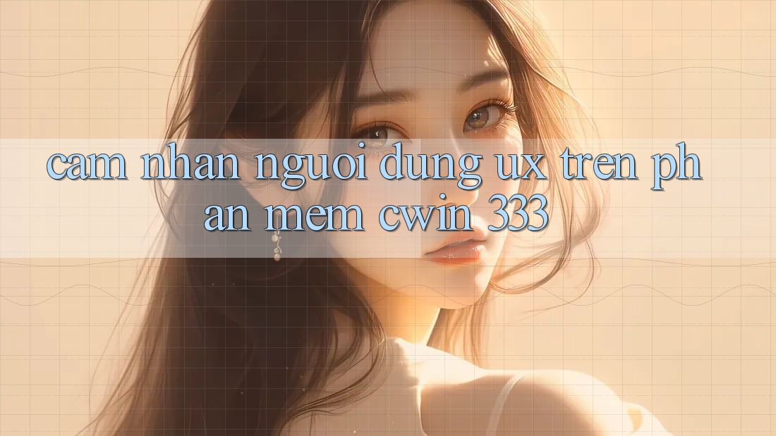 Cảm nhận Người Dùng (UX) Trên Phần mềm Cwin 333