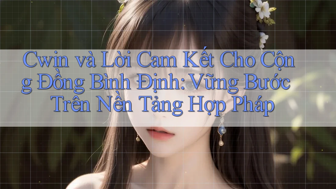 Cwin và Lời Cam Kết Cho Cộng Đồng Bình Định: Vững Bước Trên Nền Tảng Hợp Pháp