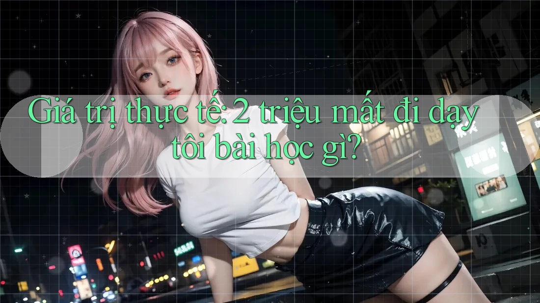 Giá trị thực tế: 2 triệu mất đi dạy tôi bài học gì?