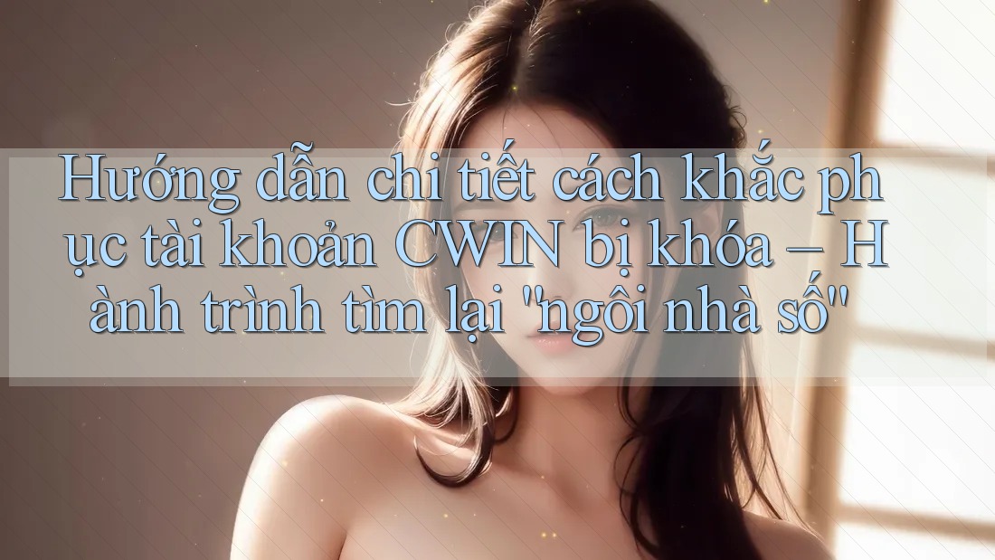 Hướng dẫn chi tiết cách khắc phục tài khoản CWIN bị khóa – Hành trình tìm lại “ngôi nhà số”