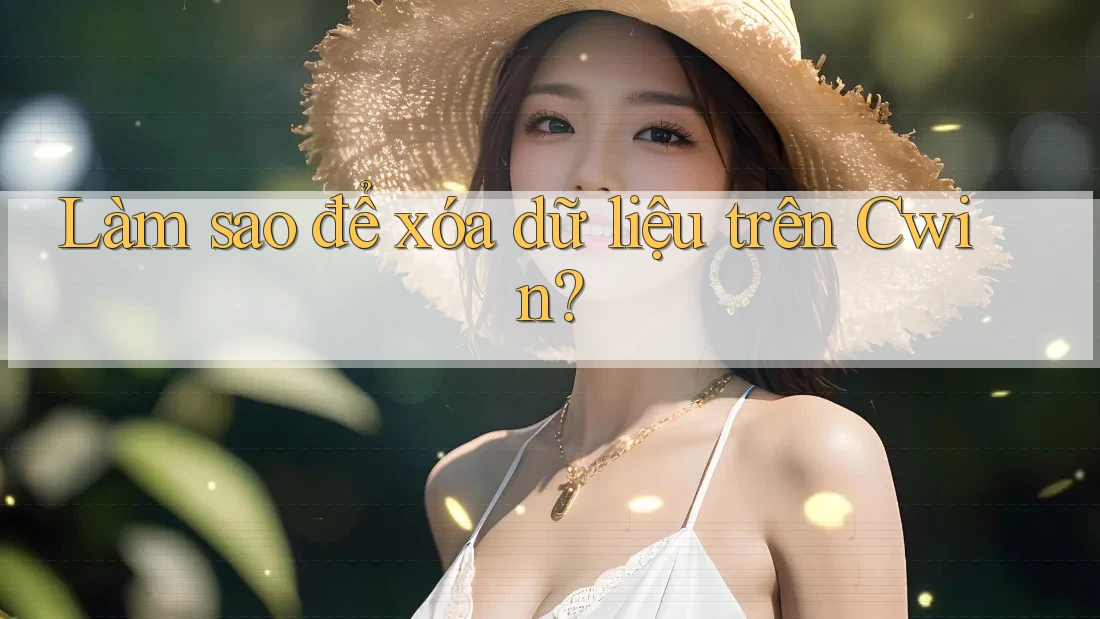 Làm sao để xóa dữ liệu trên Cwin?